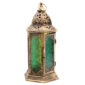 Moroccan Style Embossed Glass Fretwork Metal Lantern