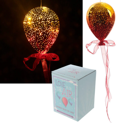 Orange  and  Yellow Hanging LED Balloon - Large Metallic