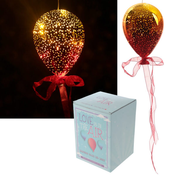 Orange  and  Yellow Hanging LED Balloon - Large Metallic