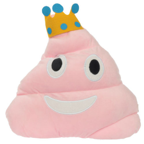 Pink Poop with Crown Emotive Cushion