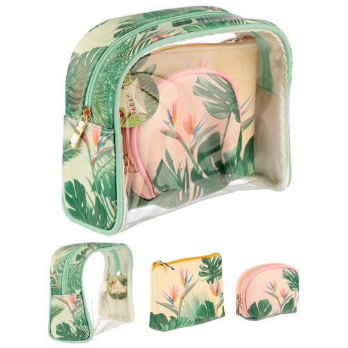 Tropical Paradise Vanity Bag Set of 3