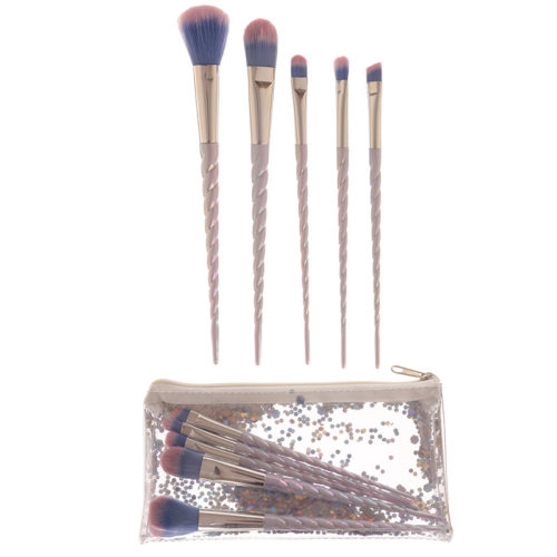 Unicorn Horn Handy 5 Piece Make Brush Set - White