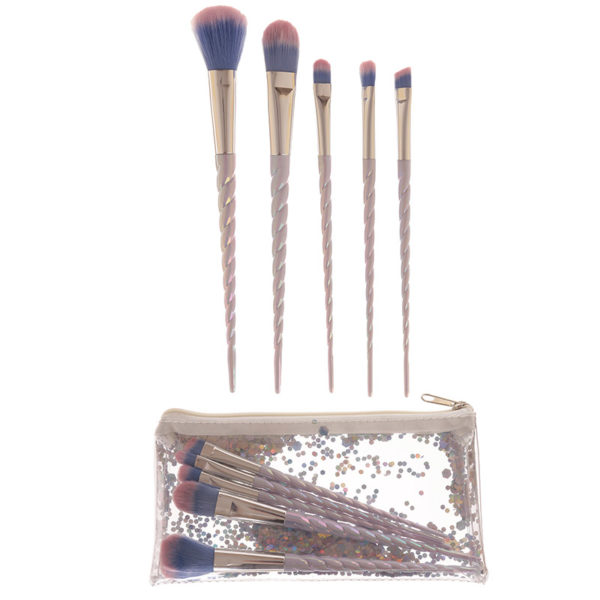 Unicorn Horn Handy 5 Piece Make Brush Set - White
