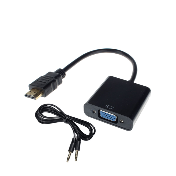 adapter detech hdmi vga audio cable