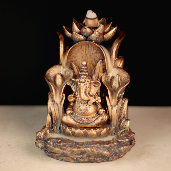 Backflow Incense Burner - Lotus Ganesh