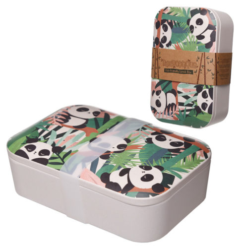 Bamboo Eco Friendly Pandarama Design Lunch Box