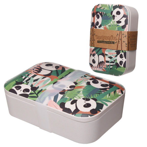 Bamboo Eco Friendly Pandarama Design Lunch Box