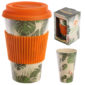 Bambootique Eco Friendly Cheese Plant Design Travel Cup
