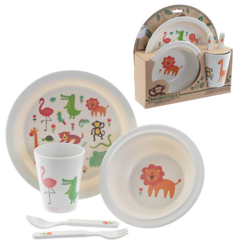 Bambootique Eco Friendly Zoo Design Picnic Set