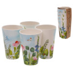 Botanical Gardens Eco Friendly Bamboo Set of 4 Cups