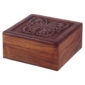Carved Sheesham Wood Butterfly Trinket Box
