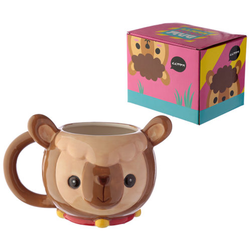 Ceramic Animal Shaped Head Mug - Llama