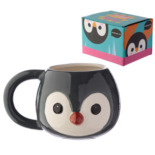 Ceramic Animal Shaped Head Mug - Penguin