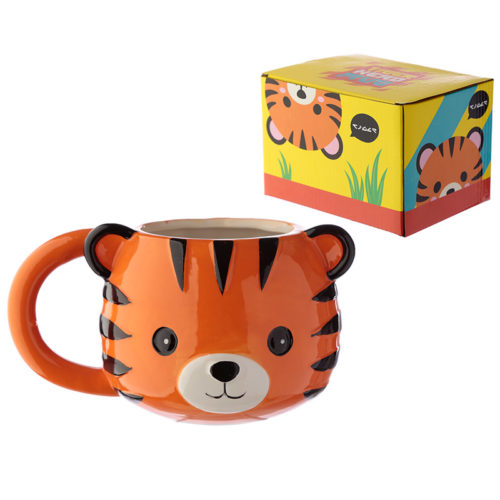 Ceramic Animal Shaped Head Mug - Tiger