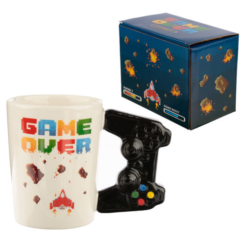 Ceramic Game Over Shaped Handle Mug