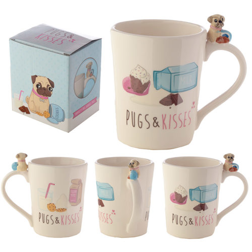 Ceramic Pug and Cookies Collectable Mug