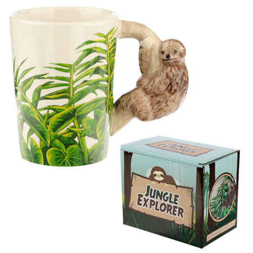 Ceramic Sloth Shaped Handle Mug