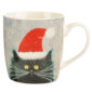 Christmas New Bone China Mug - Kim Haskins Christmas Cat
