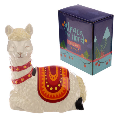 Collectable Ceramic Alpaca Shaped Money Box