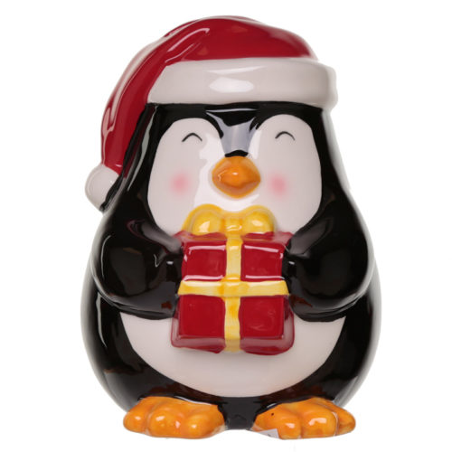 Collectable Ceramic Penguin Christmas Money Box