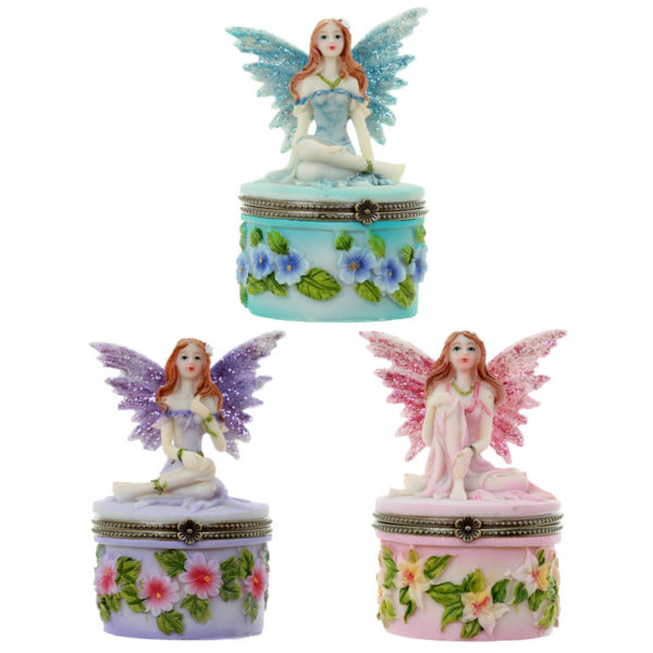 Collectable Flower Fairy Figurine - Secret Trinket Holder