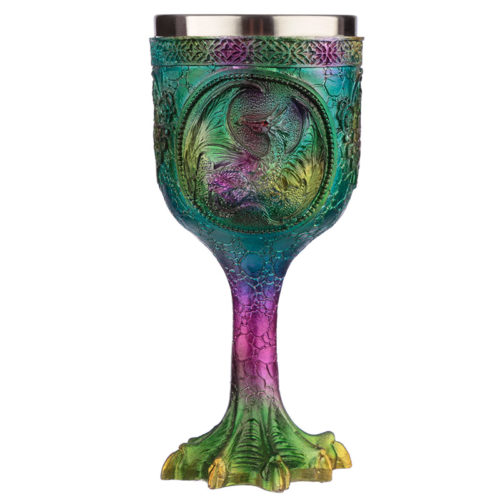 Collectable Metallic Rainbow Dragon Decorative Goblet