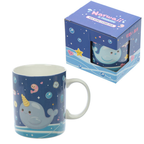 Collectable New Bone China Mug - Narwaii  and  Friends Narwhal Design