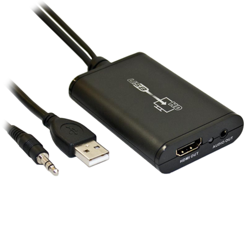 Convertor, USB to HDMI, with Audio, Black - 18304