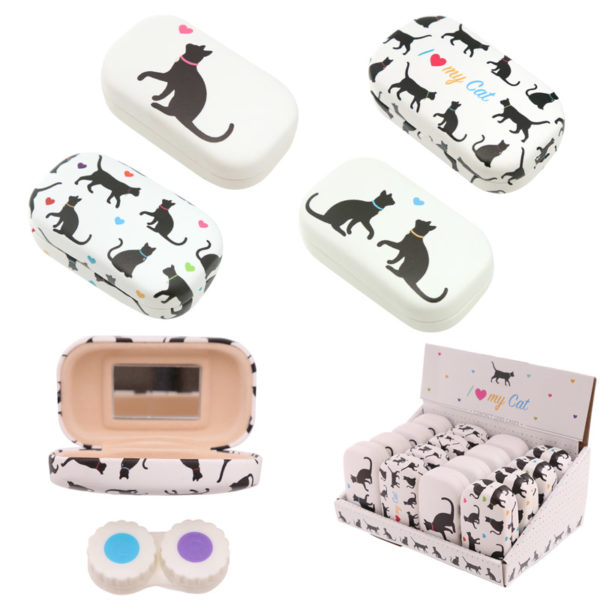 Cute Cat Design Handy Contact Lenses Case