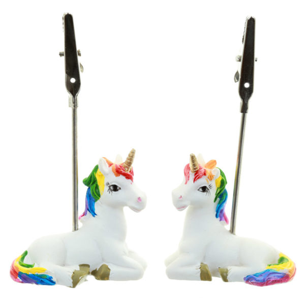 Cute Collectable Rainbow Unicorn Postcard and Memo Clip