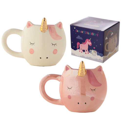 Cute Fantasy Unicorn Shaped Ceramic Mug