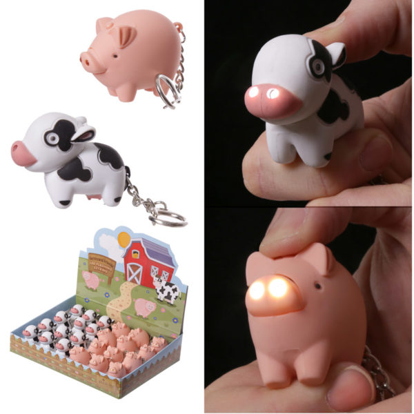 Cute LED Farmyard Key Ring