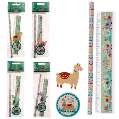 Cute Llama Design Stationery Set