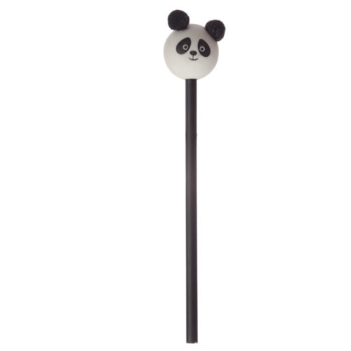 Cute Panda Pom Pom Pencil with Topper