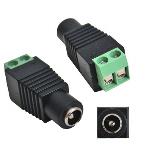 socket -screw type female 2.1mm
