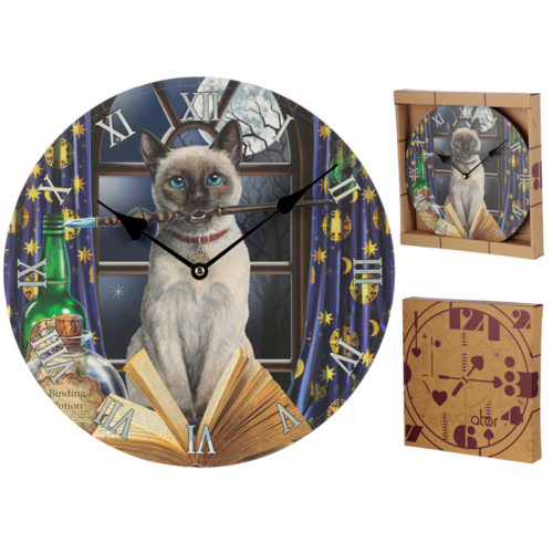 Decorative Cat Hocus Pocus Lisa Parker Wall Clock