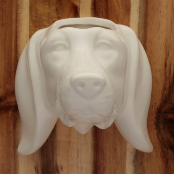 Decorative Ceramic Indoor Wall Planter - Dog