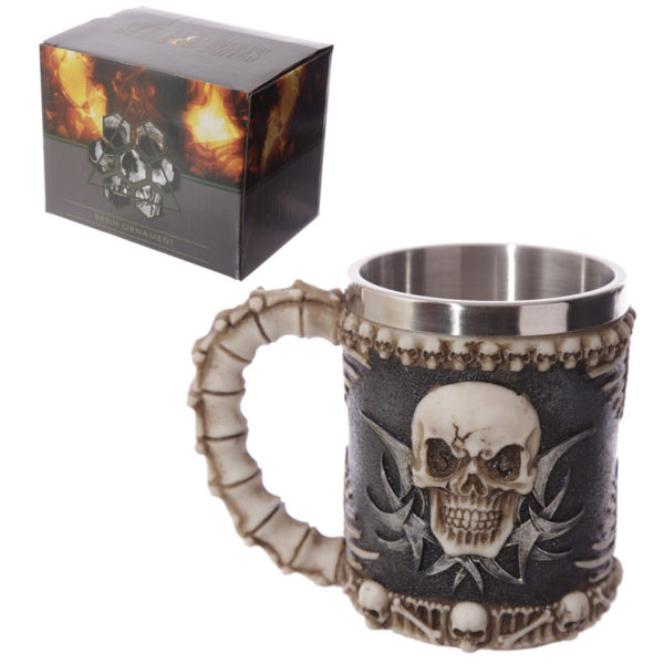 Decorative Fantasy Skull and Spine Tankard