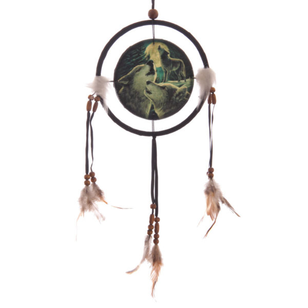 Decorative Fantasy Wolf Family Dreamcatcher Small