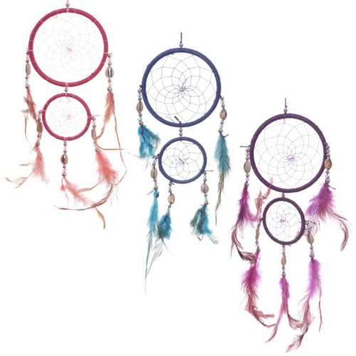 Decorative Feather and Bead Dreamcatcher 37cm