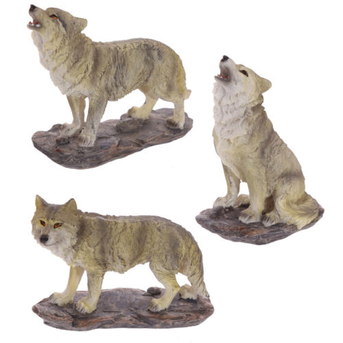 Decorative Medium Wolf Figurine