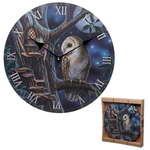 Decorative Owl  and  Fairy Tales Lisa Parker Wall Clock