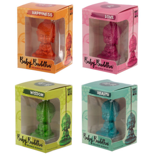 Decorative Pop Art Baby Buddha Incense Stick Burner
