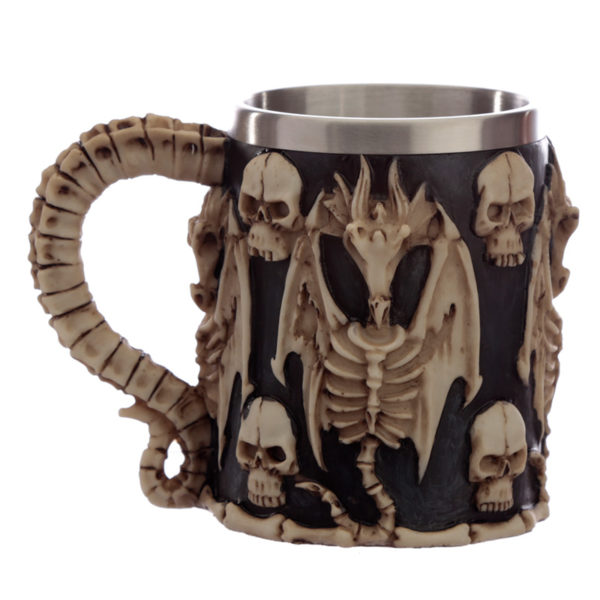 Decorative Skull and Dragon Tankard
