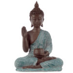 Decorative Turquoise  and  Brown Buddha Figurine - Begging Bowl