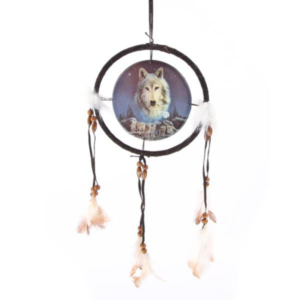 Decorative Wolf Spirit in the Sky 16cm Dreamcatcher