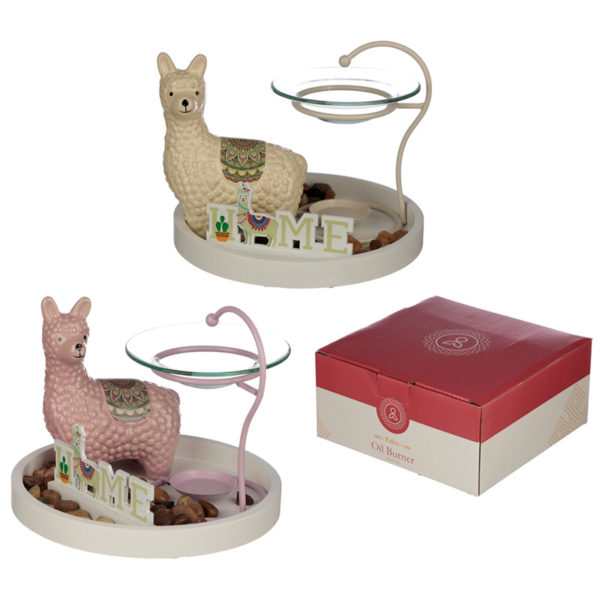 Eden Aroma Set - Llama Oil Burner  and  Ceramic Figurine