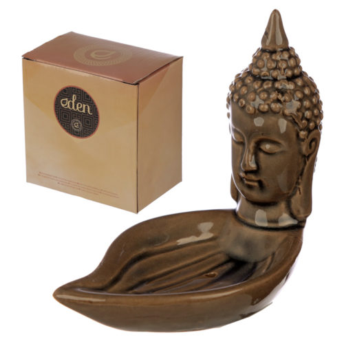 Eden Incense Burner - Thai Buddha Head and Leaf