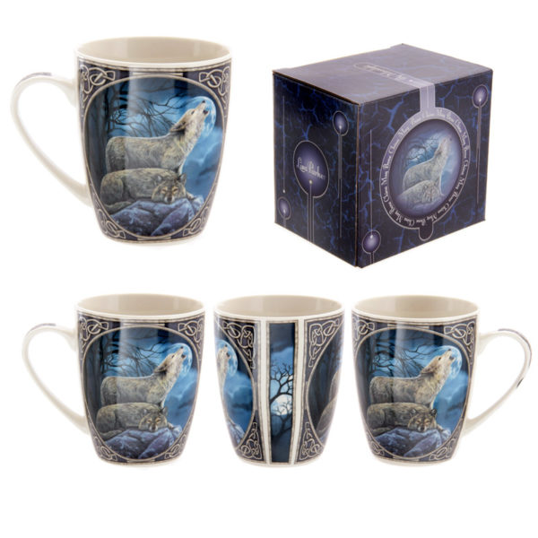 Fantasy Howling Wolf Design New Bone China Mug