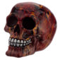 Fantasy Marble Flame Skull Head Ornament
